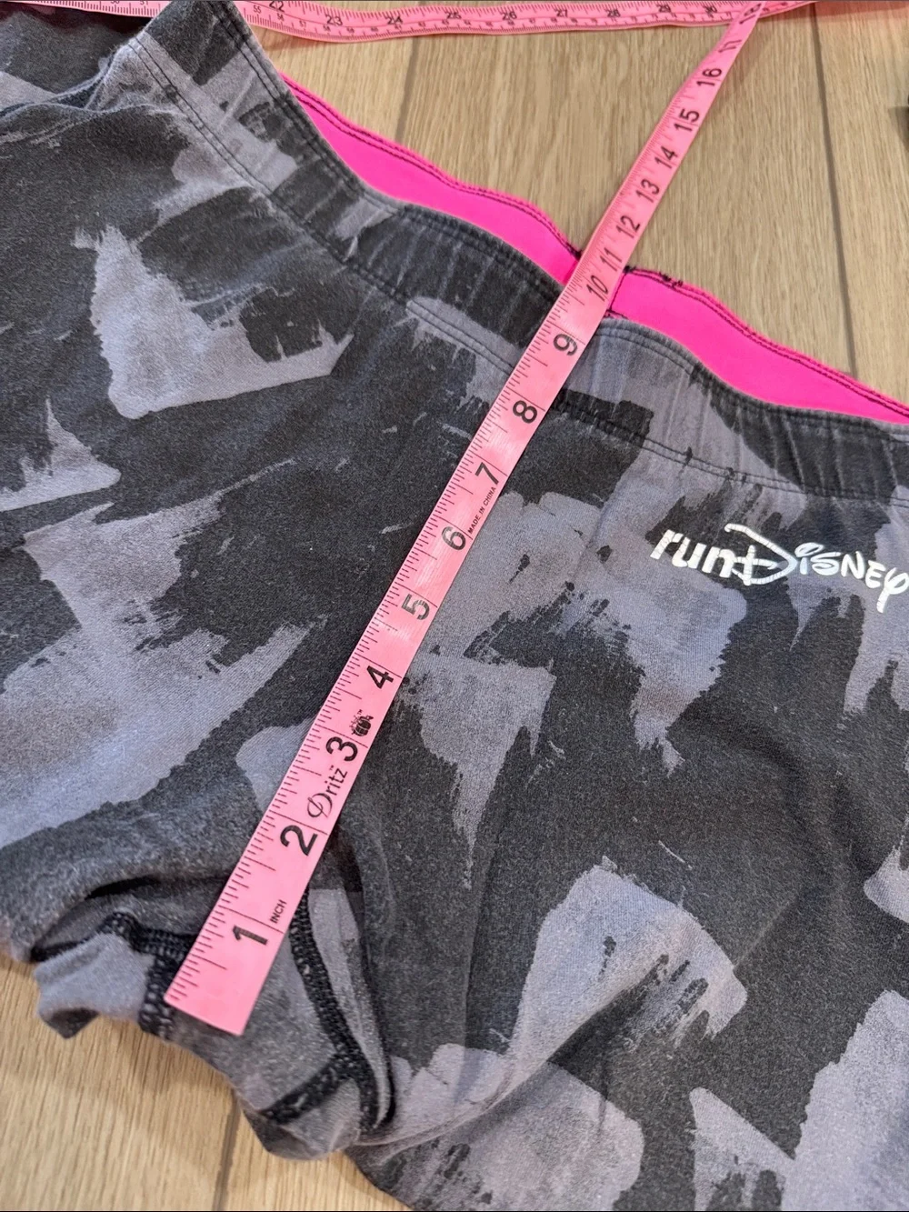Y2K Champion All Over Print Run Disney Leggings Sz L Spellout Trendy